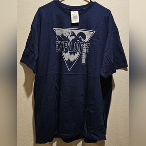 Explore Men's Navy Graphic Tee